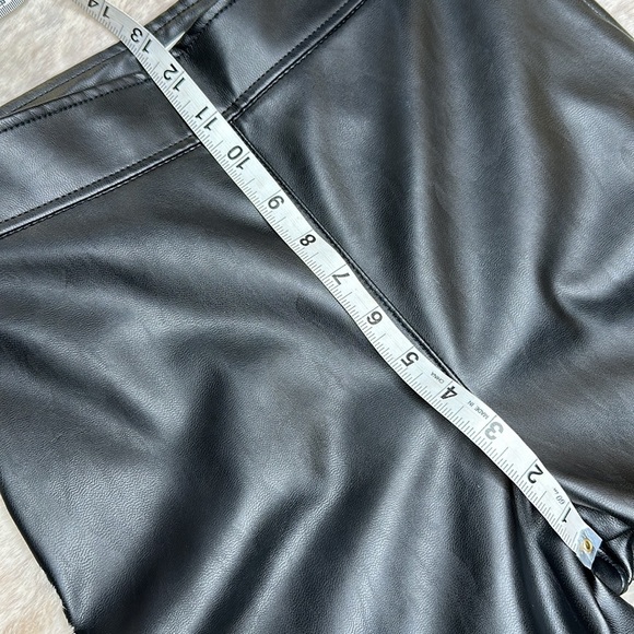 H&M | Black Flared Faux Leather Pants - Picture 8 of 12
